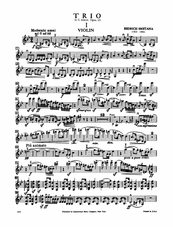 First page of Piano Trio, Op.15