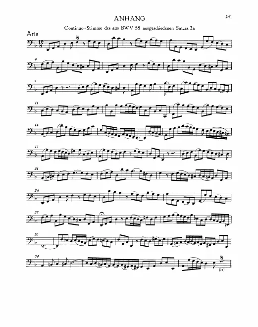 Anhang: Continuo (Organ, alternate)