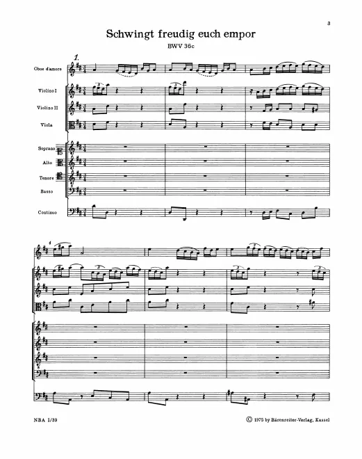 First page of Schwingt freudig euch empor