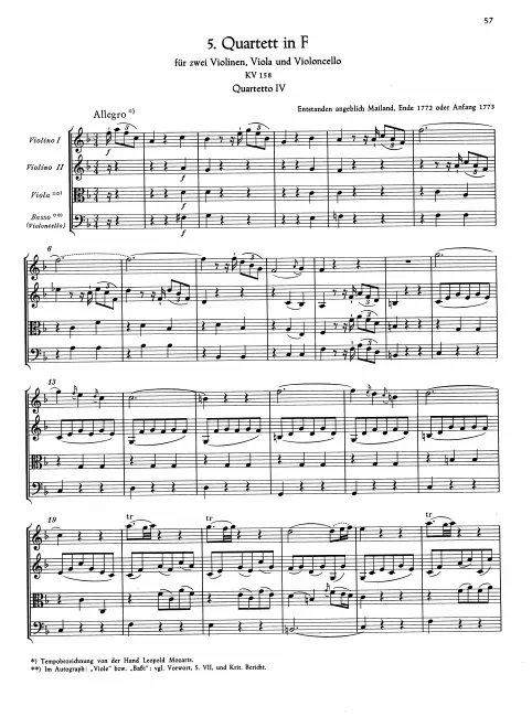 First page of String Quartet No.5