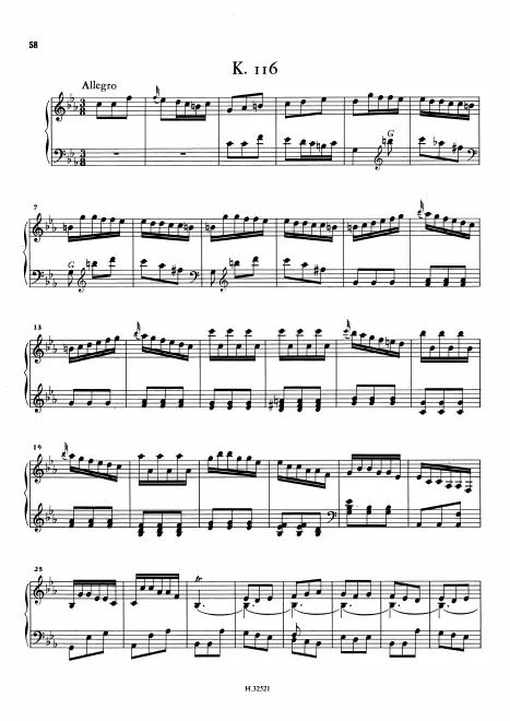 First page of Keyboard Sonata in C minor