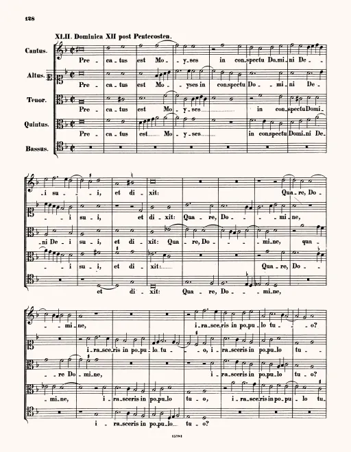 First page of Precatus est Moyses