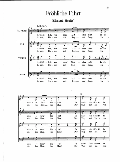 First page of Fröhliche Fahrt