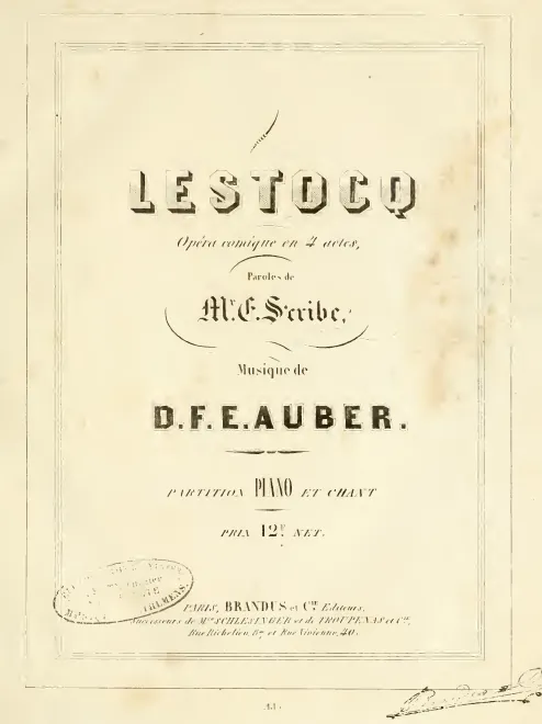 First page of Lestocq, ou L'intrigue et l'amour