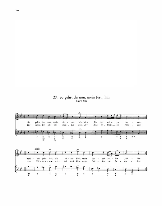 First page of So gehst du nun, mein Jesu, hin