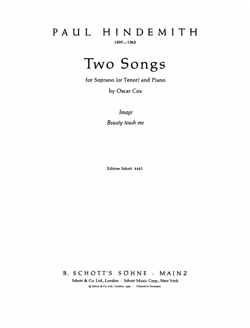 First page of 2 Songs
