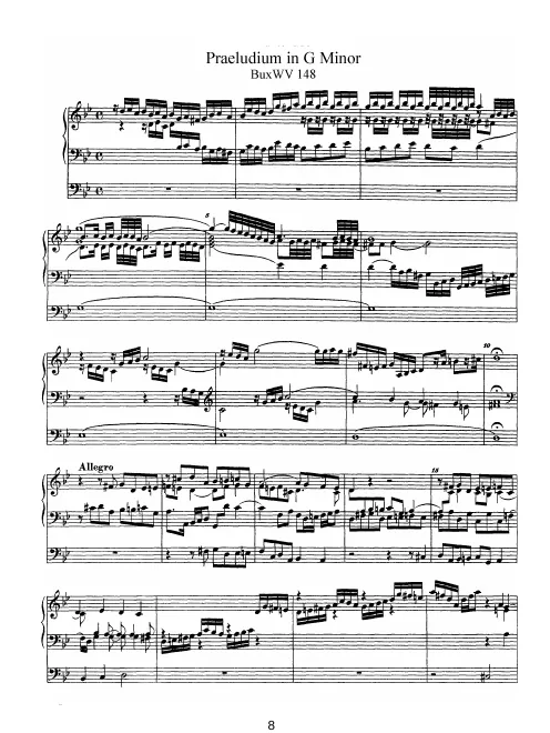 First page of Prelude in G minor