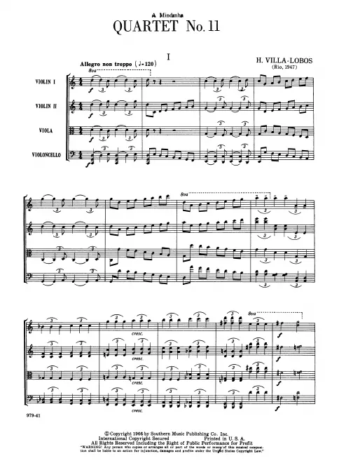 First page of String Quartet No.11