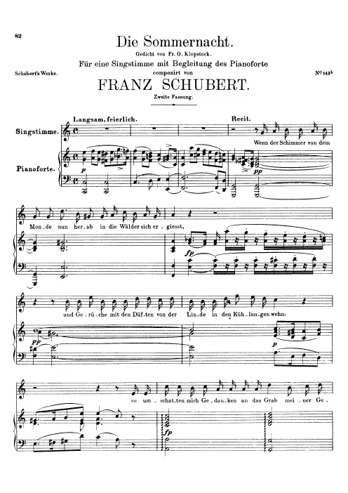 First page of Die Sommernacht