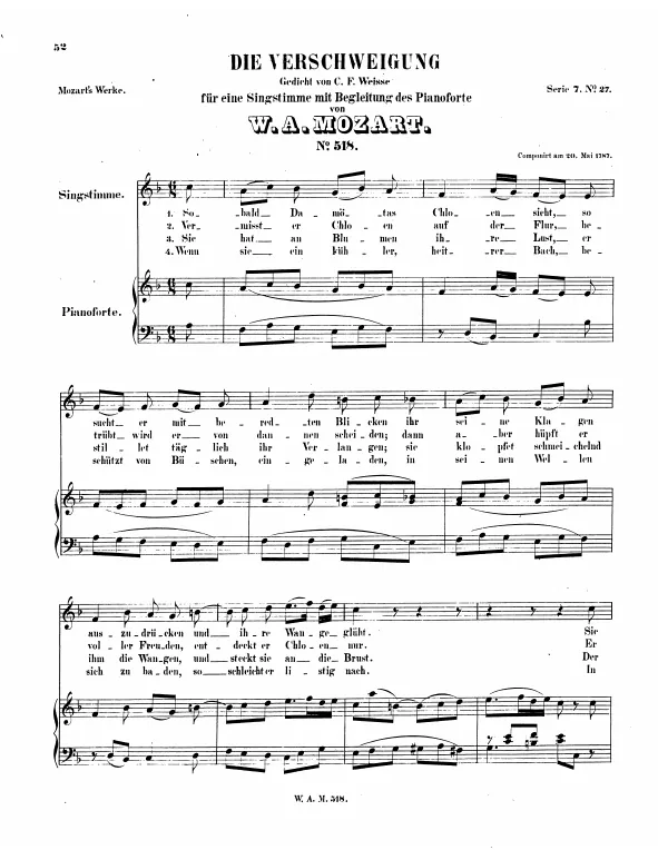 First page of Die Verschweigung