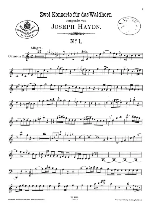 First page of Horn Concerto No.1