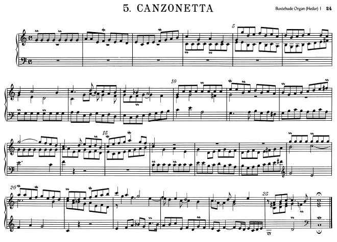 First page of Canzonetta in C major