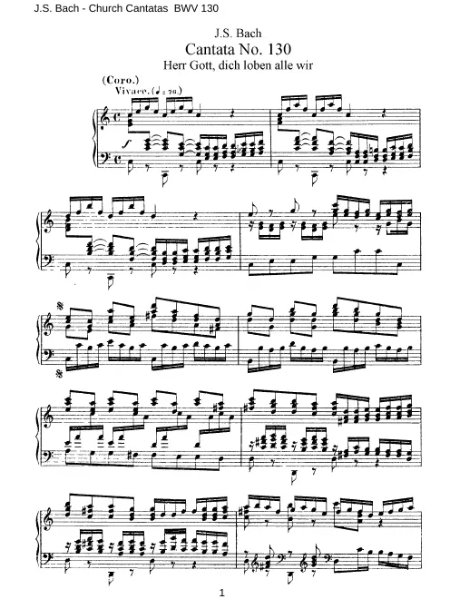 First page of Herr Gott, dich loben alle wir