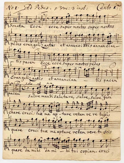 First page of Membra Jesu Nostri