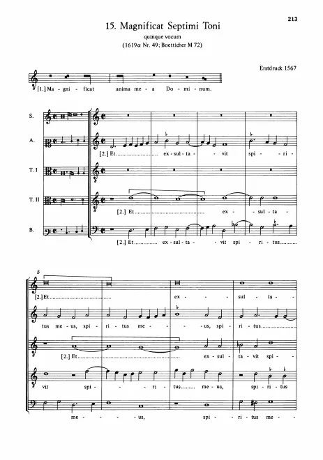 First page of Magnificat septimi toni