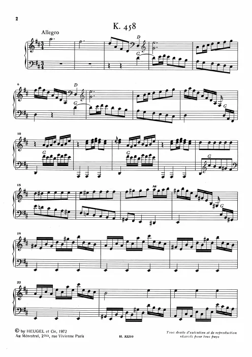 First page of Keyboard Sonata in D major
