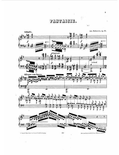 First page of Fantaisie