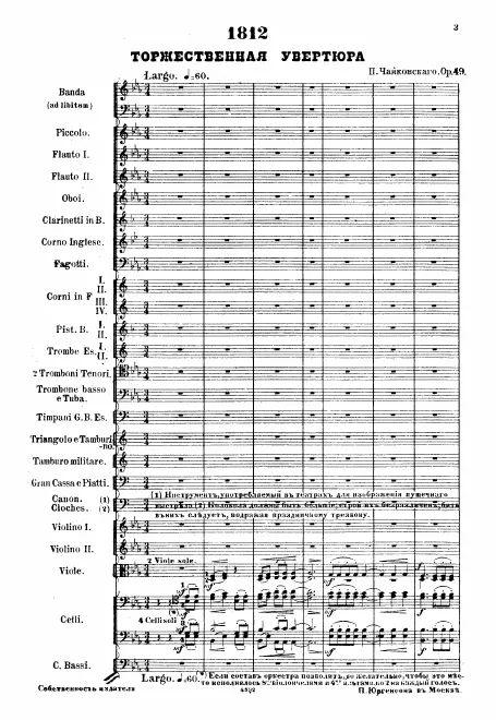 First page of 1812 Overture