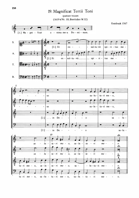 First page of Magnificat tertii toni