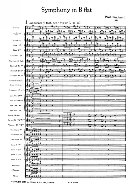 First page of Symphony in B-flat