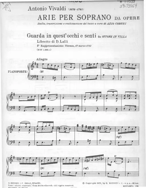 First page of Ottone in villa