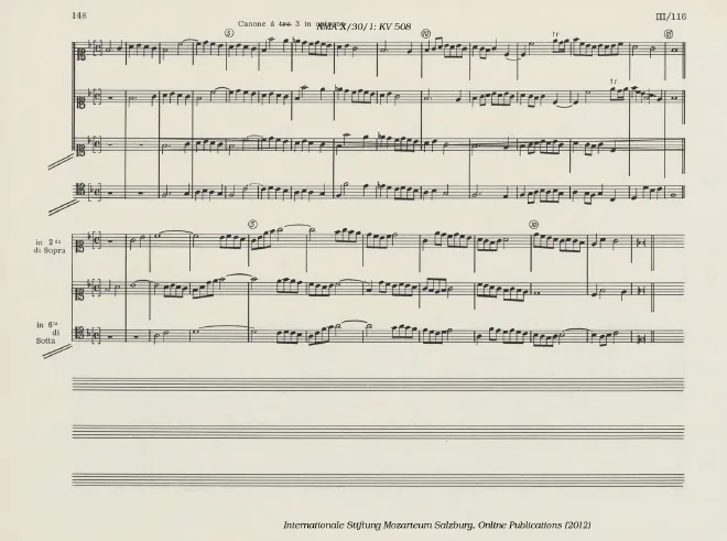 First page of Canon for 3 Voices
