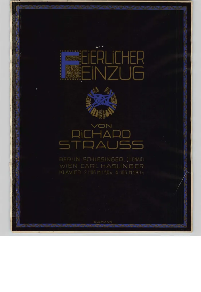 First page of Feierlicher Einzug der Ritter des Johanniter-Ordens