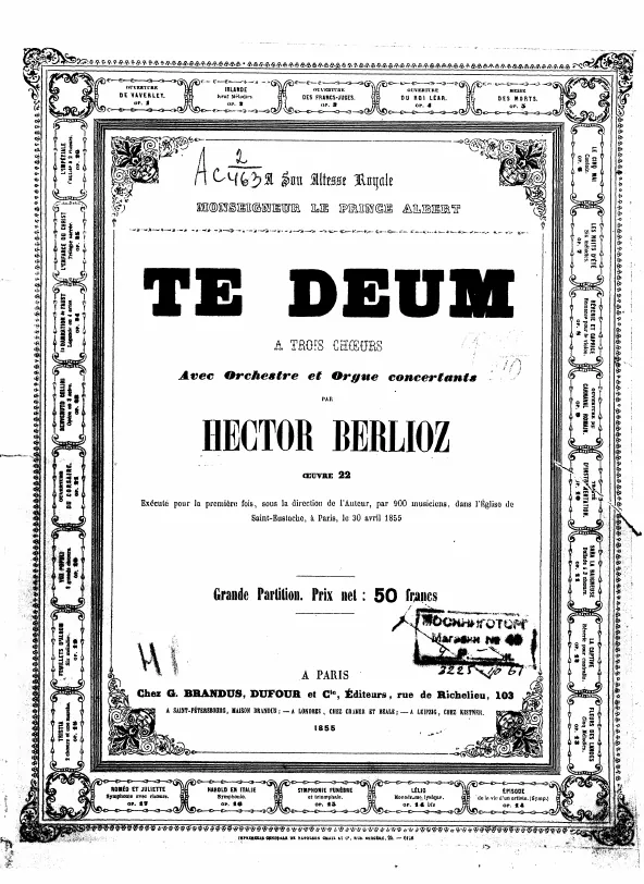 First page of Te Deum