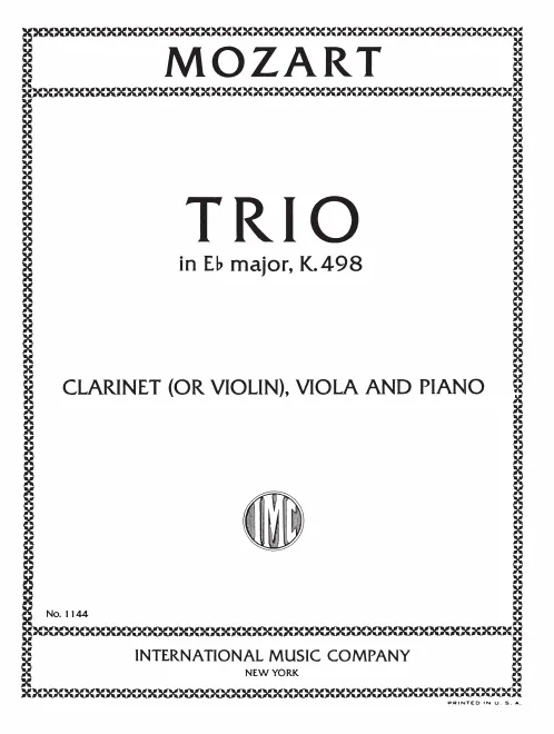 First page of Trio in E-flat major
