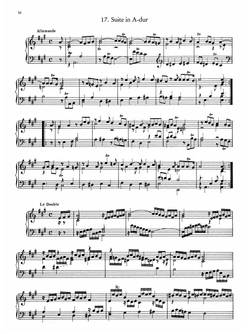 First page of Suite in A major