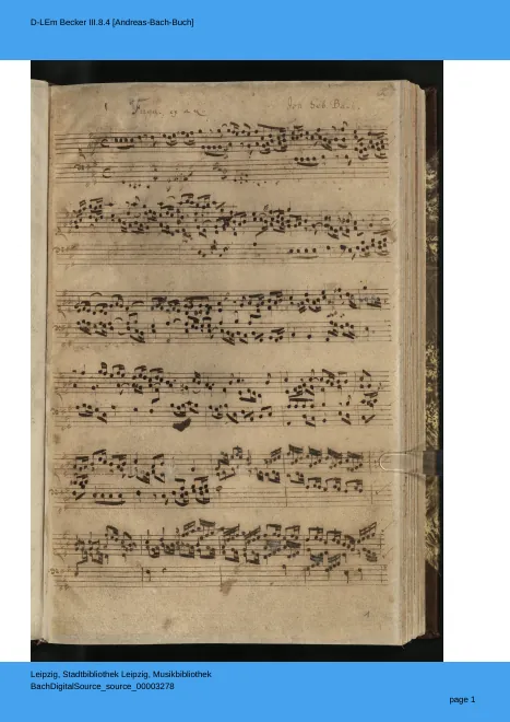 First page of Fugue