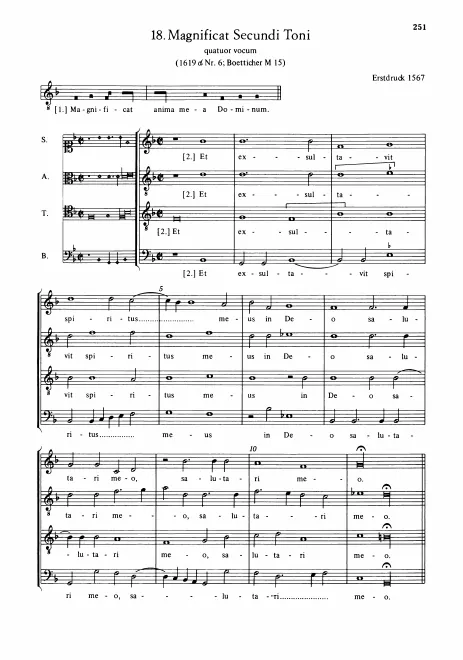 First page of Magnificat secundi toni