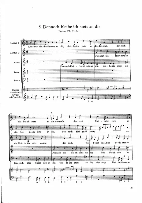 First page of Dennoch bleibe ich stets an dir