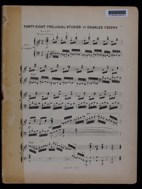 First page of 48 Etudes in the Form of Preludes