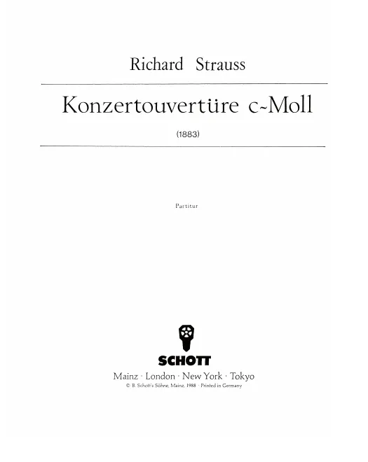 First page of Concert Overture in C minor