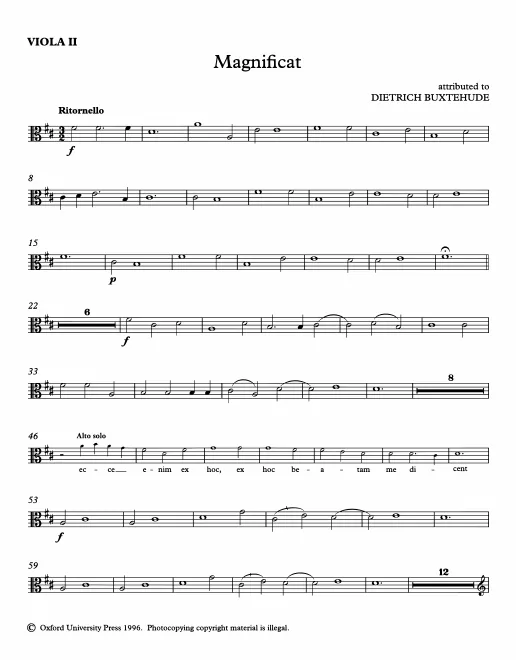 First page of Magnificat anima mea Dominum