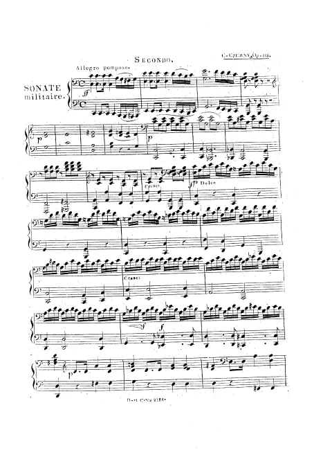 First page of Sonate militaire et brillante