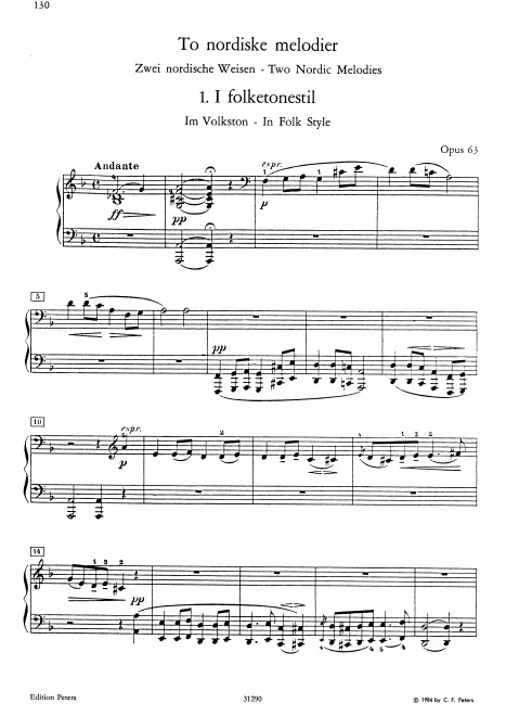 First page of 2 Nordic Melodies