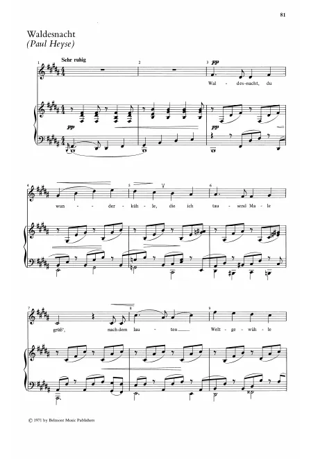 First page of Waldesnacht