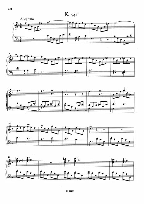 First page of Keyboard Sonata in F major
