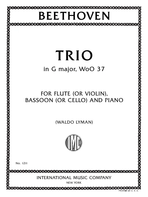 First page of Trio for Piano, Flute and Bassoon