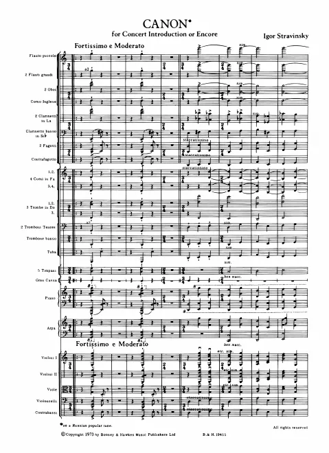 First page of Canon on a Popular Russian Tune