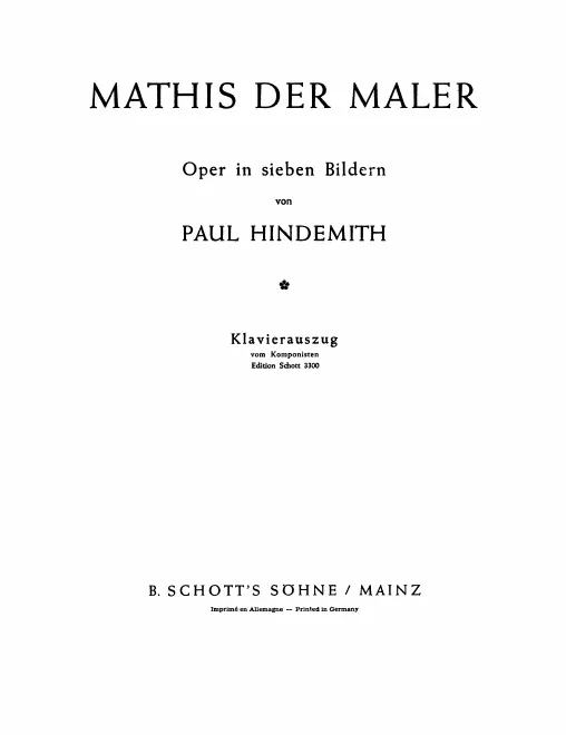 First page of Mathis der Maler