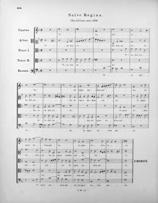 First page of Salve Regina, mater misericordiæ