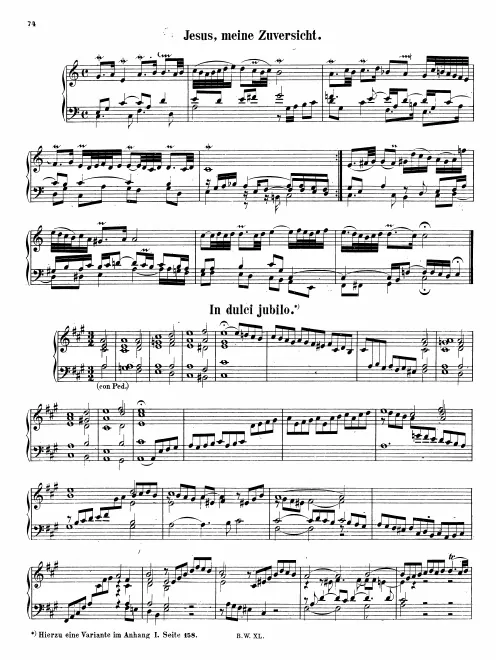 First page of In dulci jubilo