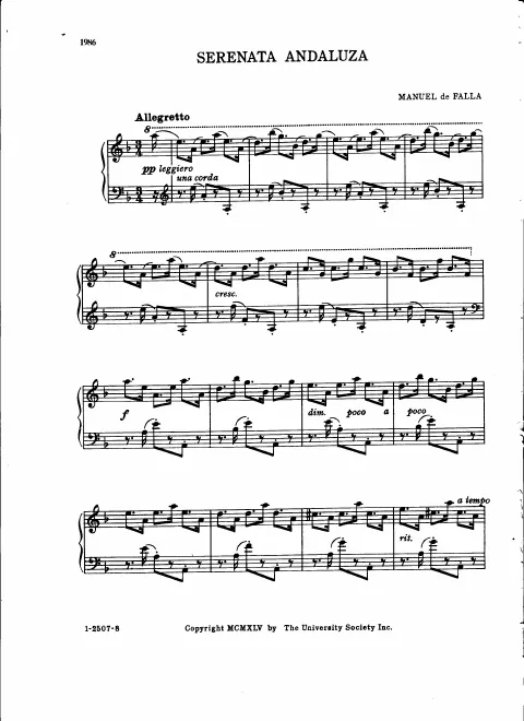 First page of Serenata andaluza