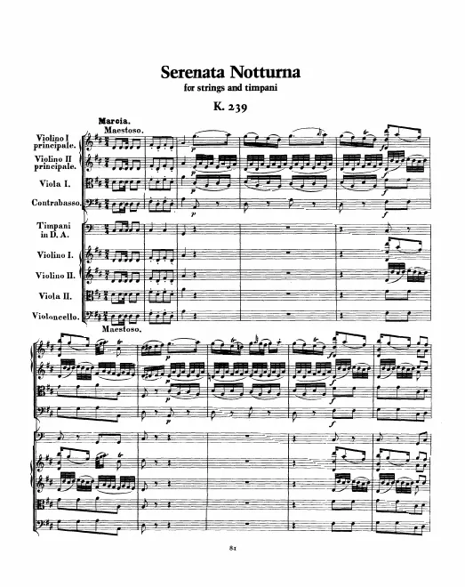 First page of Serenade