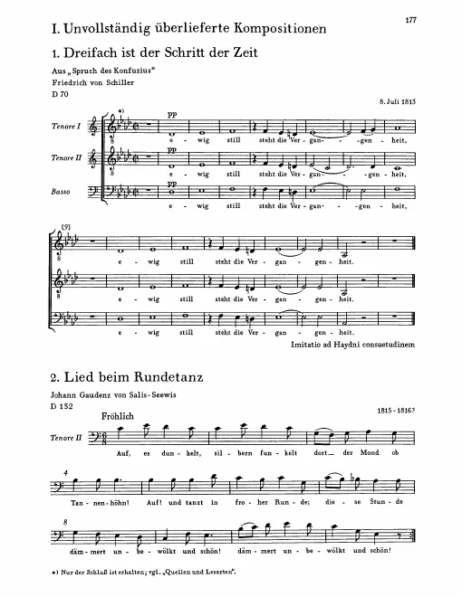 First page of Dreifach ist der Schritt der Zeit