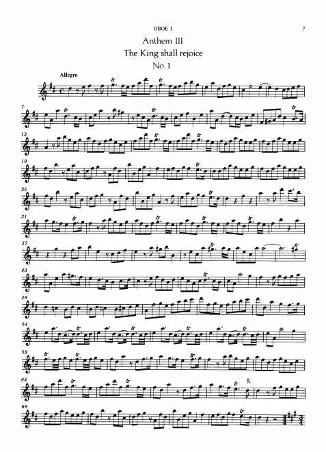 First page of The King Shall Rejoice