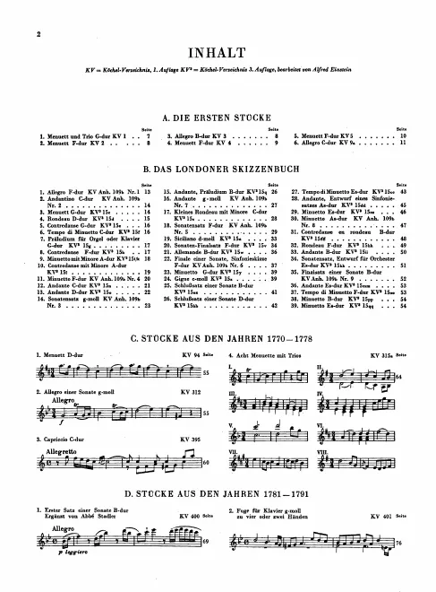 First page of Klavierstücke